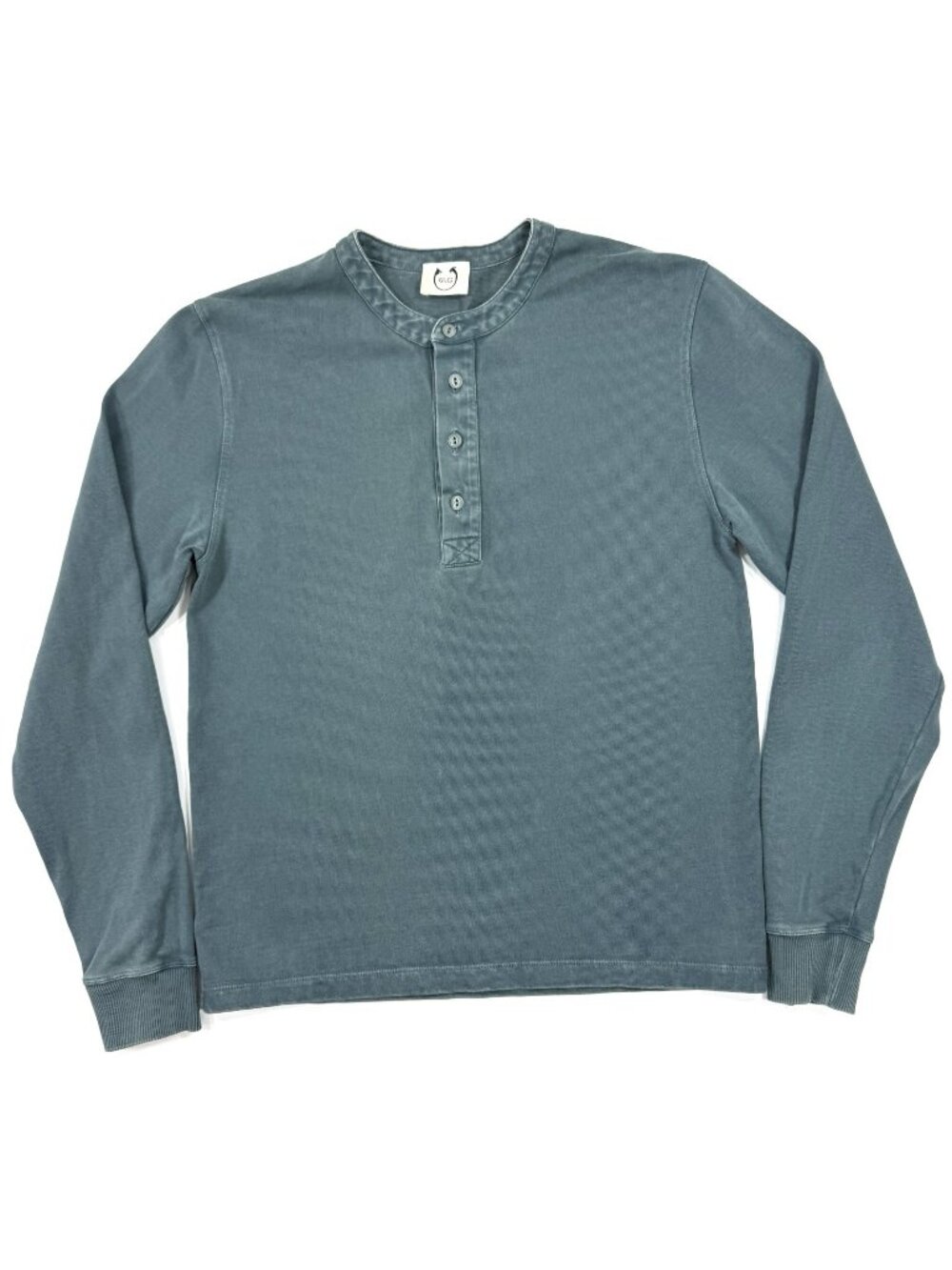 Men's Long-Sleeve Henley Shirt in Slate Blue